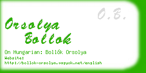orsolya bollok business card